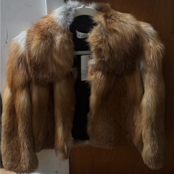 A.L.C. Brown and Cream Fur Jacket